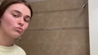 Megnutt showering in bathroom – Naked Video